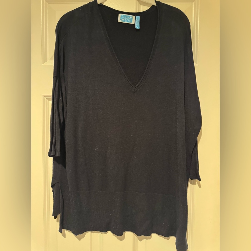 Navy V-Neck Sweater
